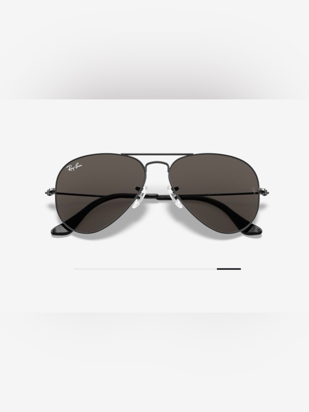 Ray-Ban Women's Black Large Metal Aviator Sunglasses